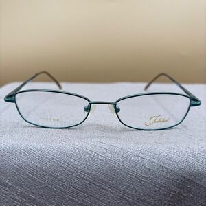 Jubilee Eyeglass Frames Women 51-17-135 Green Metallic Stainless Steel Librarian